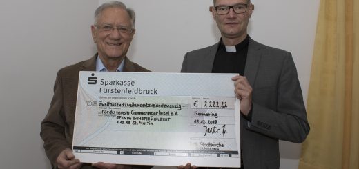Fördervereins-Vorsitzender Christian Dittrich und Pfarrer Christian Andreas Jaster